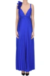 P.a.r.o.s.h P. A.r. O.s. H. Woman Maxi Dress Bright Blue Size M Polyester In Electric Blue