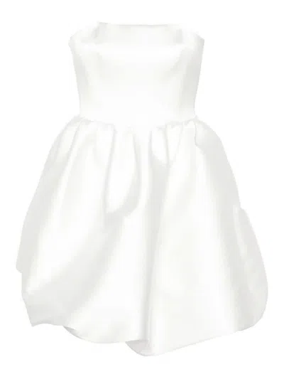 P.a.r.o.s.h Papavero Balloon Mini Dress In White