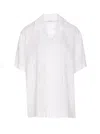 P.a.r.o.s.h Embroidered Linen Shirt In White