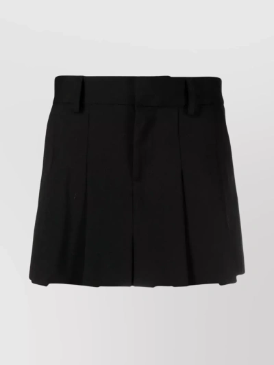 P.a.r.o.s.h Pleated Mini Skirt With Pockets In Black