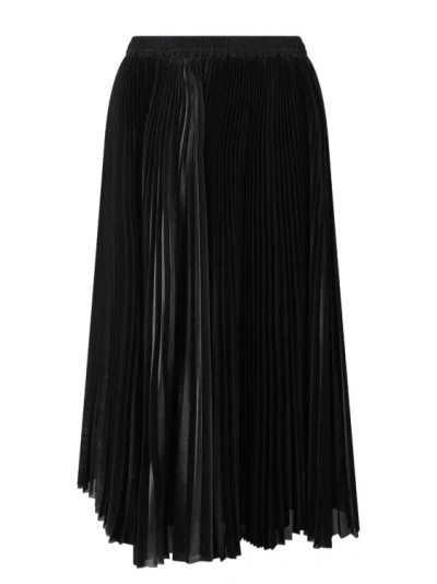 P.a.r.o.s.h Pleated Organza Long Skirt In Black