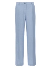 P.a.r.o.s.h . Straight-leg Pants With Pence Detailing In Azzurro Polvere