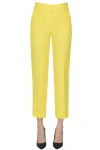 P.a.r.o.s.h . Linen Blend Pants In Yellow
