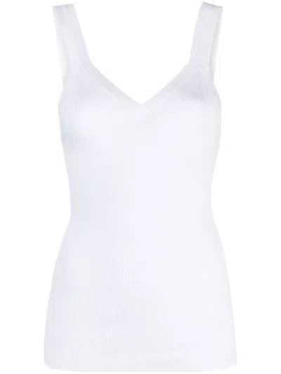 P.a.r.o.s.h Ribbed Tank Top In Neutrals
