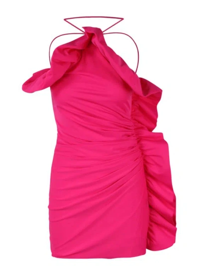 P.a.r.o.s.h Ruffled Mini Dress In Pink