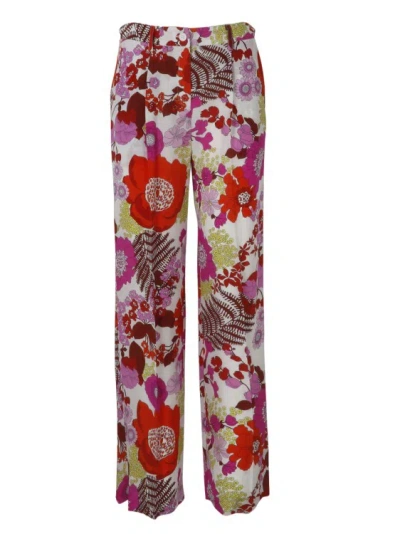 P.a.r.o.s.h Scilla Silk Pant In Multicolor