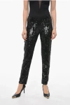 P.A.R.O.S.H SEQUINED GUMMYNET DRAWSTRINGED PANTS