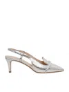 P.A.R.O.S.H SILVER LEATHER SLING BACK