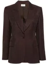 P.a.r.o.s.h Peak-lapel Single-breasted Jacket In Brown