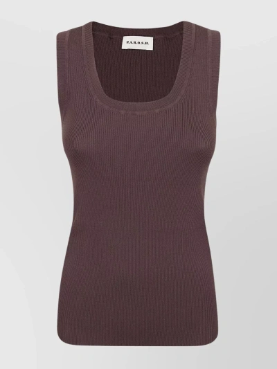 P.a.r.o.s.h . V-neck Ribbed Cardigsn In Black