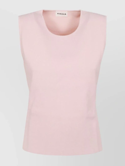 P.a.r.o.s.h Structured Sleeveless Knit Top In Pink