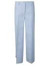 P.a.r.o.s.h . Pleated Wide-leg Trousers In Powder Blue