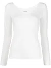 P.a.r.o.s.h V-neck Ribbed Knit Jumper In White