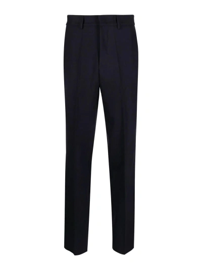 P.a.r.o.s.h Virgin-wool Tailored Trousers In Blue