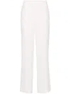 P.A.R.O.S.H WHITE LOOSE PANTS WITH WAIST-BAND IN POLYAMIDE WOMAN