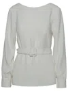 P.a.r.o.s.h White Polyester Blouse In White
