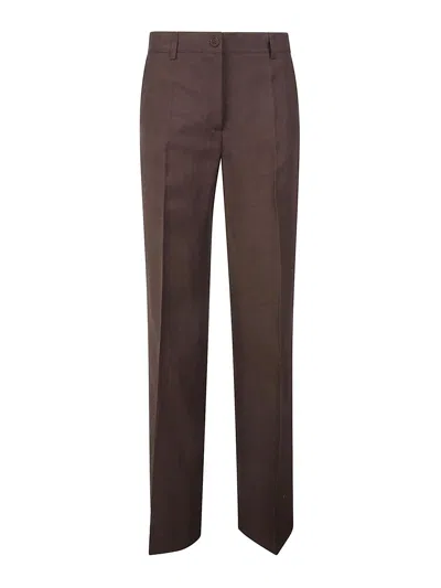P.a.r.o.s.h Wide Leg Trousers In Brown