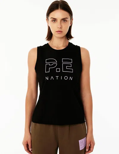 P.e Nation Shuffle Tank In Black