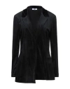 P3p3 Woman Cardigan Black Size L Polyester, Elastic Fibres