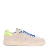 P448 Camoscio Beige E Bluette Sneakers In Neutral