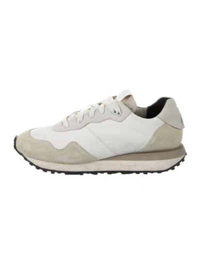 Pre-owned P448 Canvas Glitter Accents Sneakers In White