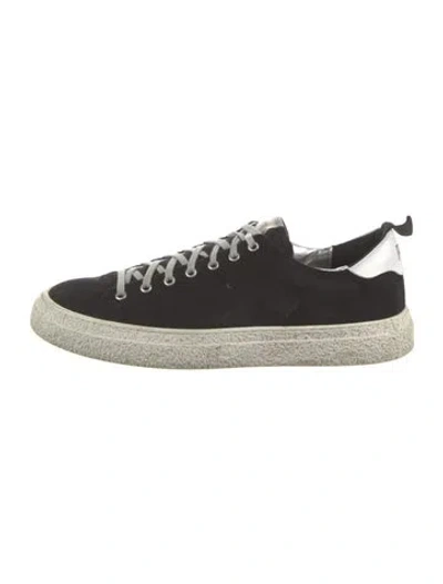 Pre-owned P448 Canvas Sneakers In Black/white