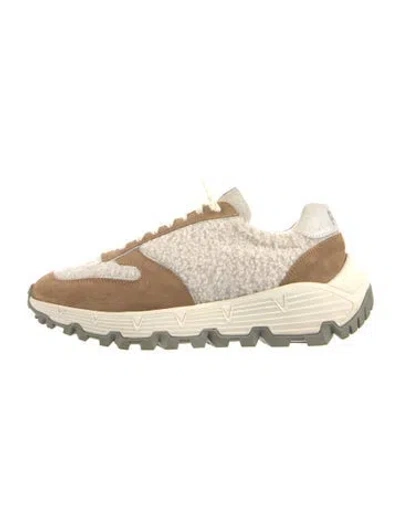 Pre-owned P448 Colorblock Pattern Sneakers In Neutral
