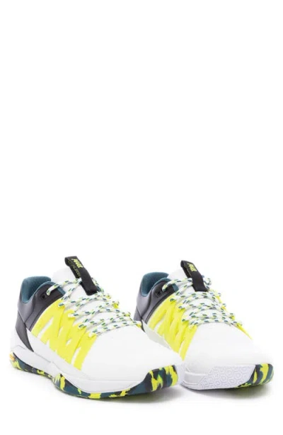P448 Court Sneaker In Black-white-lime
