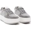 P448 Empire Platform Sneaker In Grey-giove