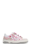 P448 George Low Top Sneaker In White/fluo