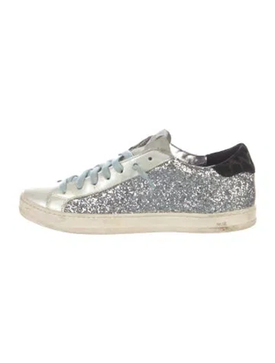 Pre-owned P448 Glitter Glitter Accents Sneakers In White