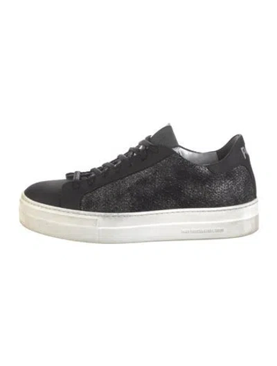 Pre-owned P448 Glitter Patterned Sneakers In Black