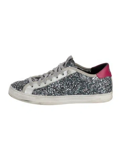 Pre-owned P448 Glitter Patterned Sneakers In Blue