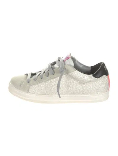 Pre-owned P448 Glitter Printed Sneakers In Neutrals