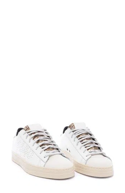 P448 Jack Perforated Low Top Sneaker In White