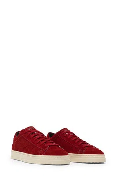 P448 Jack Suede Low Top Sneaker In Red