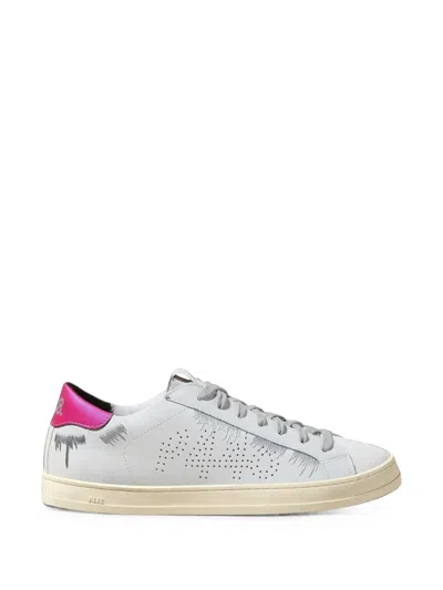 P448 John Embroidered Sneakers In White