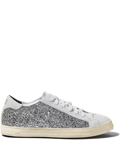 P448 John Glitter Suede Sneakers In Gray