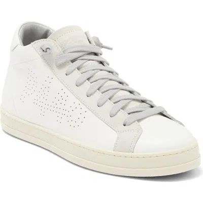 P448 John Mid Top Sneaker In White/bianco