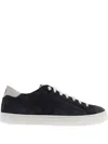 P448 John Perforated Suede Sneakers In Blue