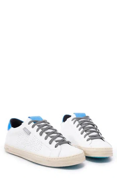 P448 John Sneaker In White/turquoise