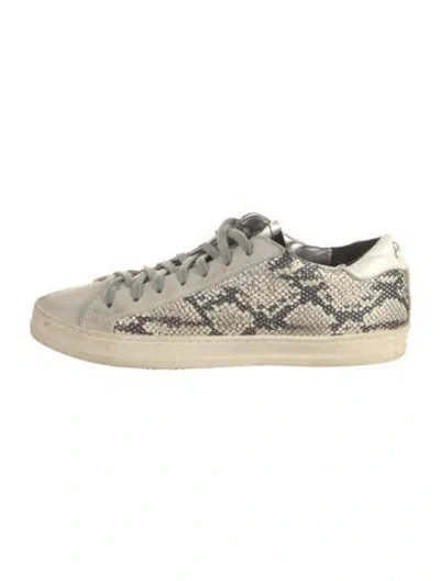 Pre-owned P448 Leather Animal Print Sneakers