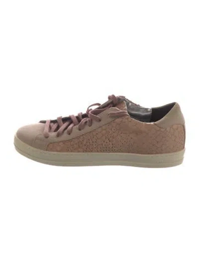Pre-owned P448 Leather Animal Print Sneakers In Multicolor
