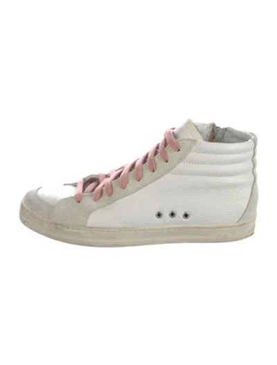 Pre-owned P448 Leather Colorblock Pattern Sneakers In Multi