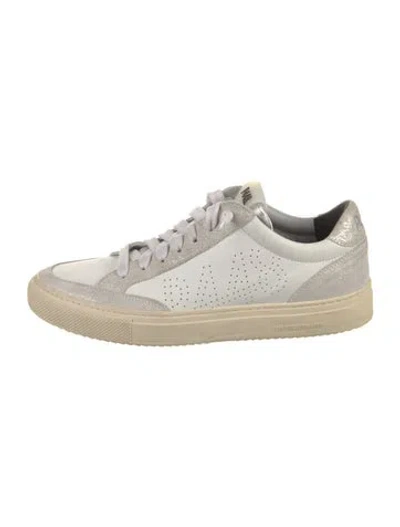 Pre-owned P448 Leather Colorblock Pattern Sneakers In Neutral
