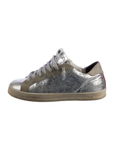 Pre-owned P448 Leather Distressed Accents Sneakers