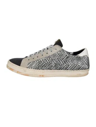 Pre-owned P448 Leather Graphic Print Sneakers