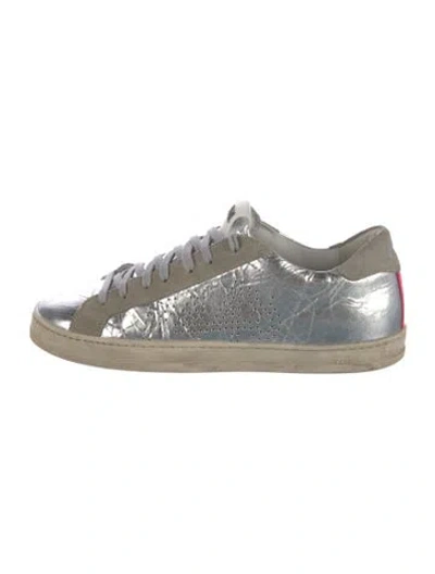 Pre-owned P448 Leather Lasercut Accents Sneakers