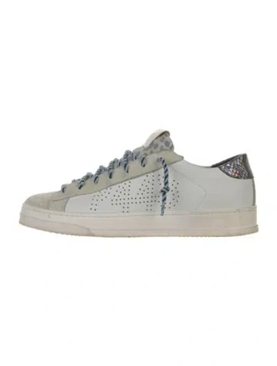 Pre-owned P448 Leather Lasercut Accents Sneakers In Neutral