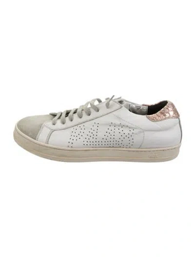 Pre-owned P448 Leather Lasercut Accents Sneakers In Neutral